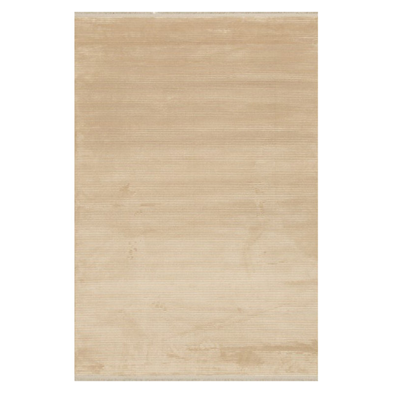 Tapis beige en viscose tissé à la machine Delshon, Tapis de couloir 2 pi 7 po x 9 pi 10 po
