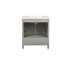 Meuble-lavabo de 30 po avec lavabo, gris. Comptoir de meuble-lavabo en bois massif entièrement assemblé. Charnières à fermeture en douceur et quincaillerie de porte argent brossé. Profondeur: 30,73 po, largeur 18,52 po, hauteur 34,05 po, 91,85 lb