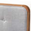Tête de lit pour grand lit capitonnée Cascadia gris clair / noyer H 58,17 po x l 62,35 po x P 1,47 po-1453735044-1453735046
