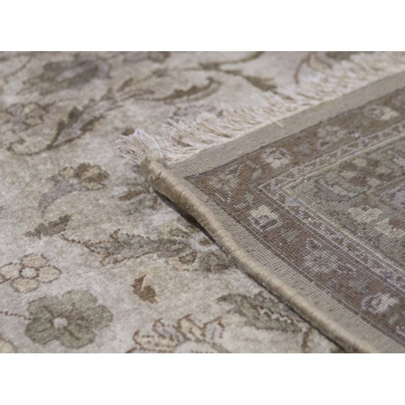 Tapis doré et doré de haute qualité noué à la main
