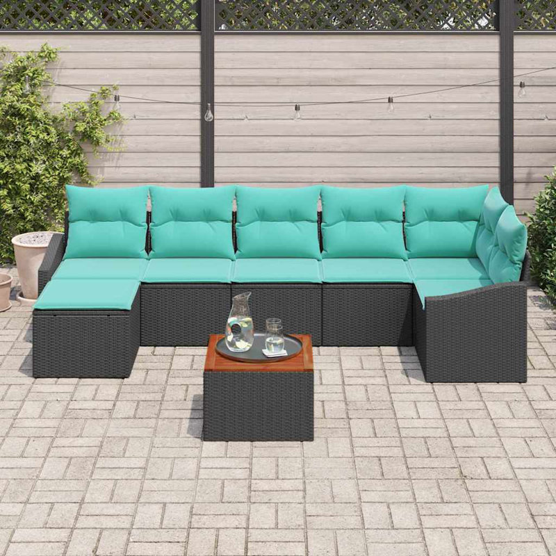 Ensemble de canapé de jardin avec coussin vidaXL 8 pièces vidaXL