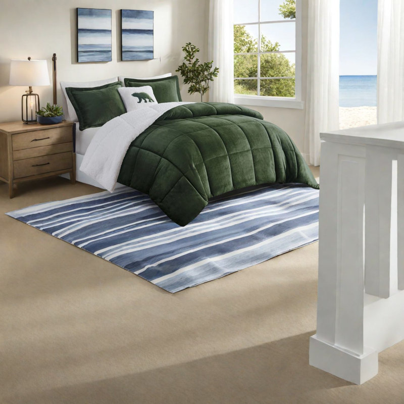 Eco-friendly Plush Bedding Set, Polyester Material, Rustic Style For Cozy Bedrooms