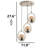 Adjustable Height 3 Lights Globe Cluster Pendant-1824534076