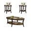 3 tables basses avec tables de bout en placage de bois de bouleau rond, grande tablette, pièce essentielle de salon et rangement spacieux, option moderne