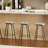 Swivel Bar Stools With Footrest For Kitchen Islands, Effortless 360° Rotation And Retro Design For Enhanced Comfort And Style