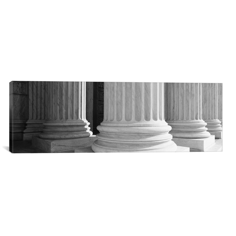 «Columns Achitecture», reproduction de photo sur toile en noir et blanc, H 20 po x l 60 po x P 1,5 po, Toile tendue