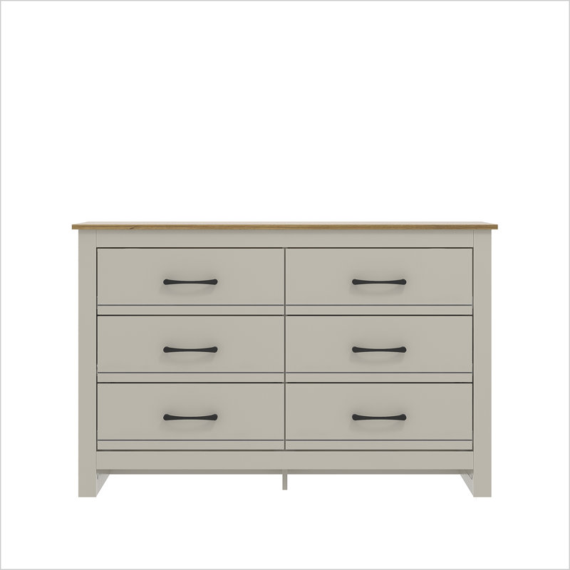 6 Drawer Chest of Drawers, Light Grey