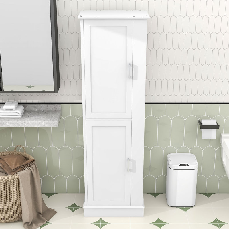 Armoire de rangement en MDF de qualité supérieure avec tablettes réglables, Blanc