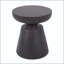 Table d'appoint d'extérieur en béton léger avec base piédestal et demi-sphère - Finition cuivre