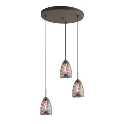 Luminaire suspendu grappe 3 lumières Isaak
