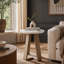 Table d'appoint ronde en bois, petite table de bout moderne-133434306