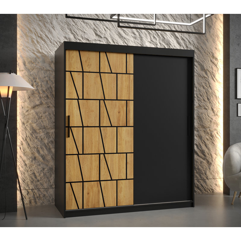 Aros 1 Door Manufactured Wood Wardrobe, 200cm H x 150cm W x 62cm D