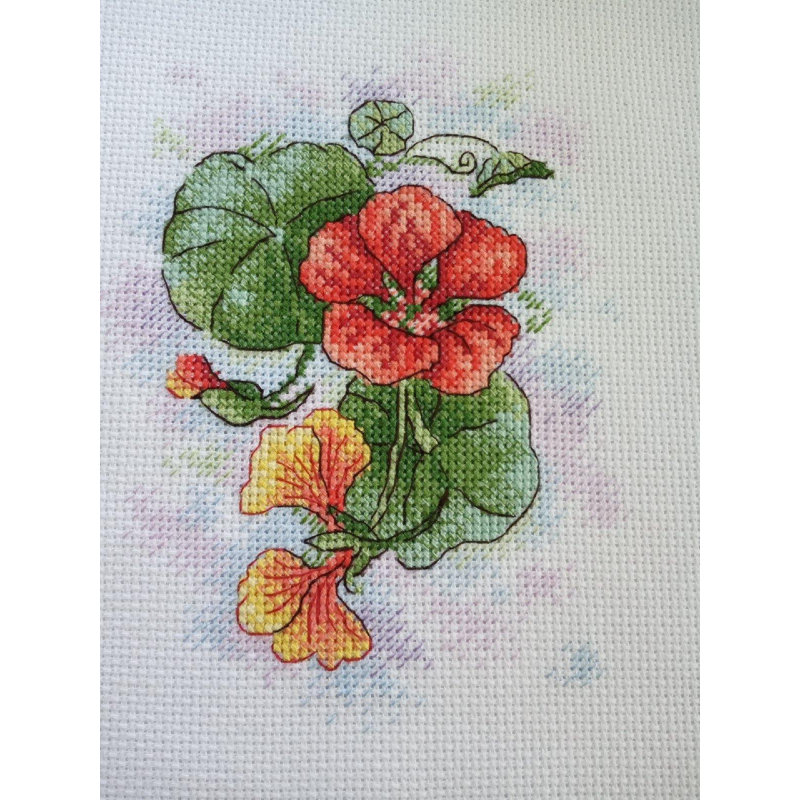 Trousse de broderie au point de croix compté Pétales de tendresse SM-425