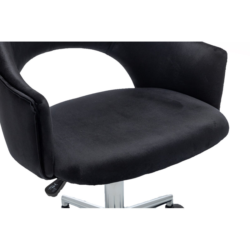 Velvet Task Chair, Black