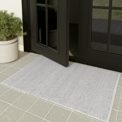  Contemporary Solid Hand-Woven Polyester Indoor/Outdoor Area Rug