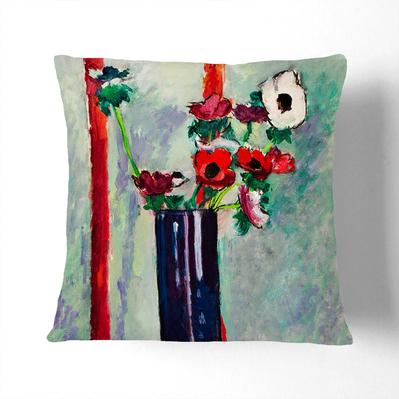 Anemones Scatter Cushion, 55cm H x 55cm W x 20cm D