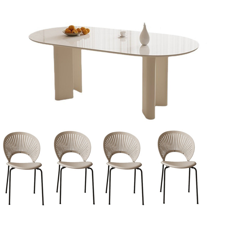 Table de salle à manger blanche, H 29,5 po x L 78,7 po x l 35,4 po