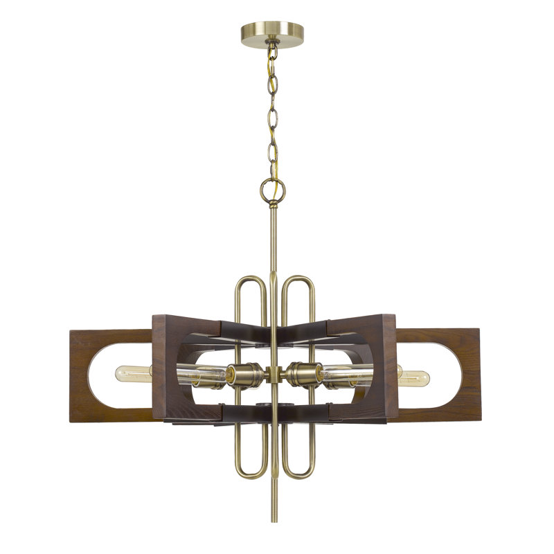 6 - Light Geometric Chandelier
