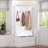 Entryway Bench with Standing Coat Rack, Hall Tree with Shoe Storage Bench, Entryway Organizer with 5 Hooks