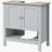 Bathroom Vanity with Adjustable Shelf and Open Bottom Shelf