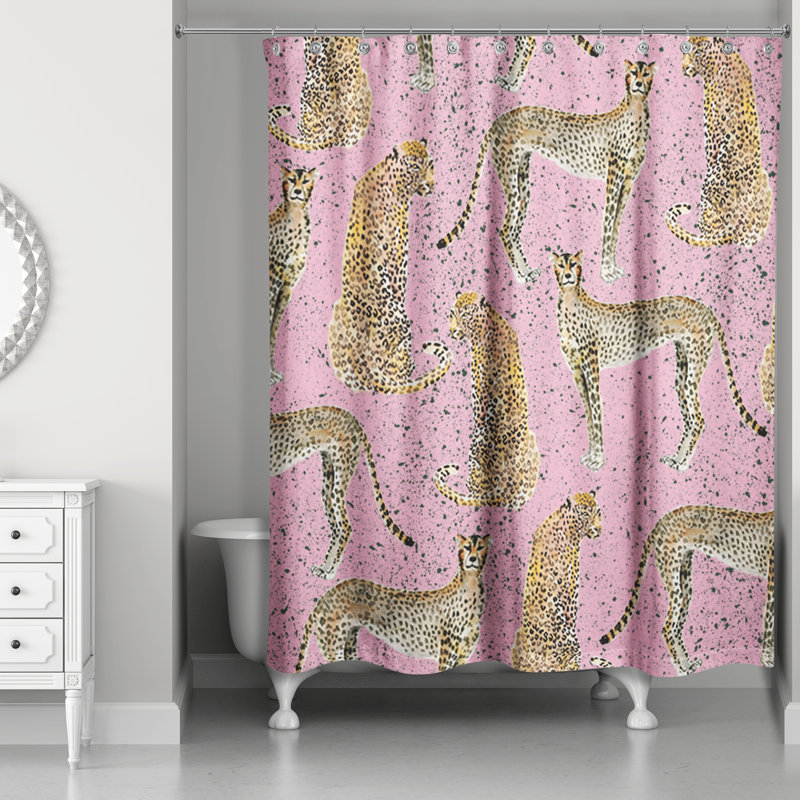 Rideau de douche Rhunette, Rose