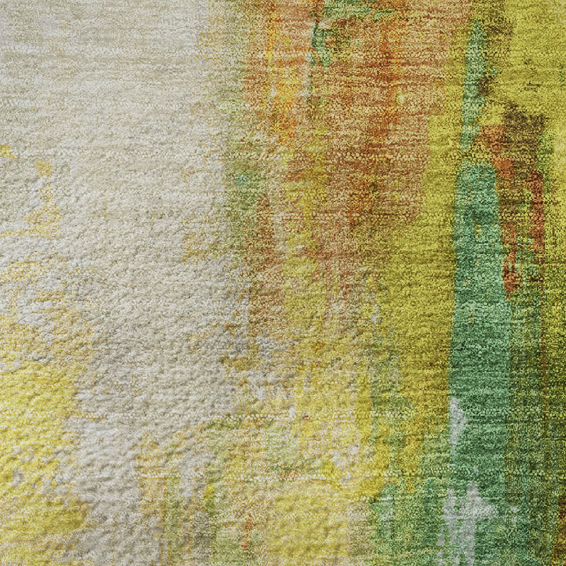 Tapis abstrait lavable à la machine Premium, Rectangle 2 pi 6 po x 3 pi 10 po