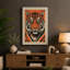 Tiger Face Direct Geometric - Wrapped Canvas-1740119141-1740119143