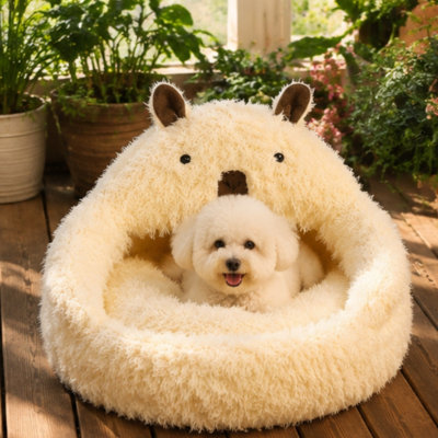 Mignon lit pour chien en peluche Alpaca