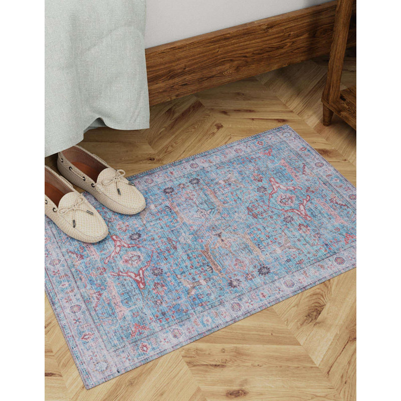 Tapis bleu Haight, Rectangle 6 pi 1 po x 9 pi