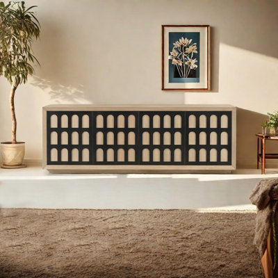French style solid wood frame TV stand