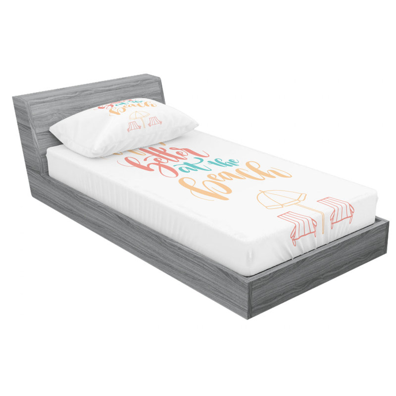 Microfiber Fitted Sheet, Twin Fitted Sheet with Pillowcase