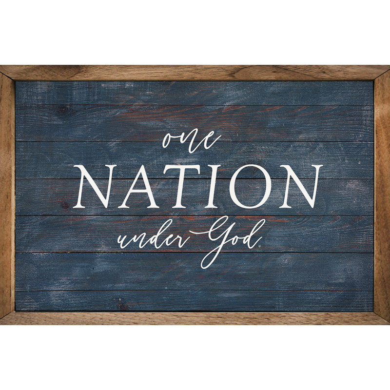 One Nation Under God - bleu, H 5 po x l 8 po