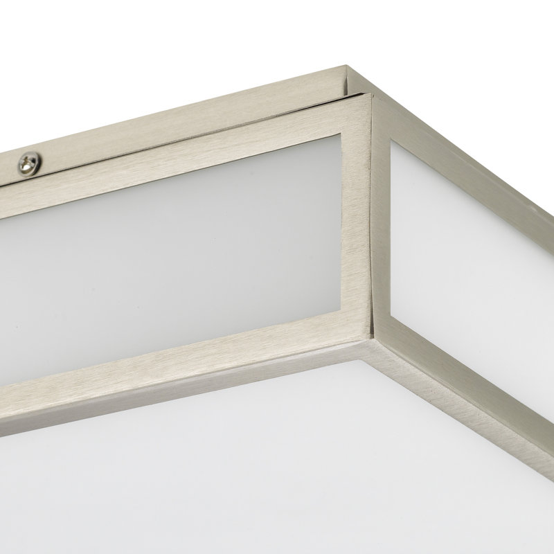 Luminaire encastré DEL intelligent de 10 pouces en nickel brossé, 1120 lumens, 24 W, 3 réglages de température de couleur (3000 K/4000 K/5000 K), gradable, diffuseur en verre blanc dépoli, installation intérieure.