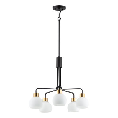 Lustre classique à 5 lumières avec abat-jour Stackpole