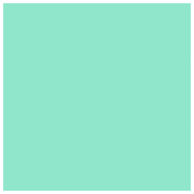 Solid Mint Background Canvas Gallery Wrap in Many Sizes, 16 x 16 inches