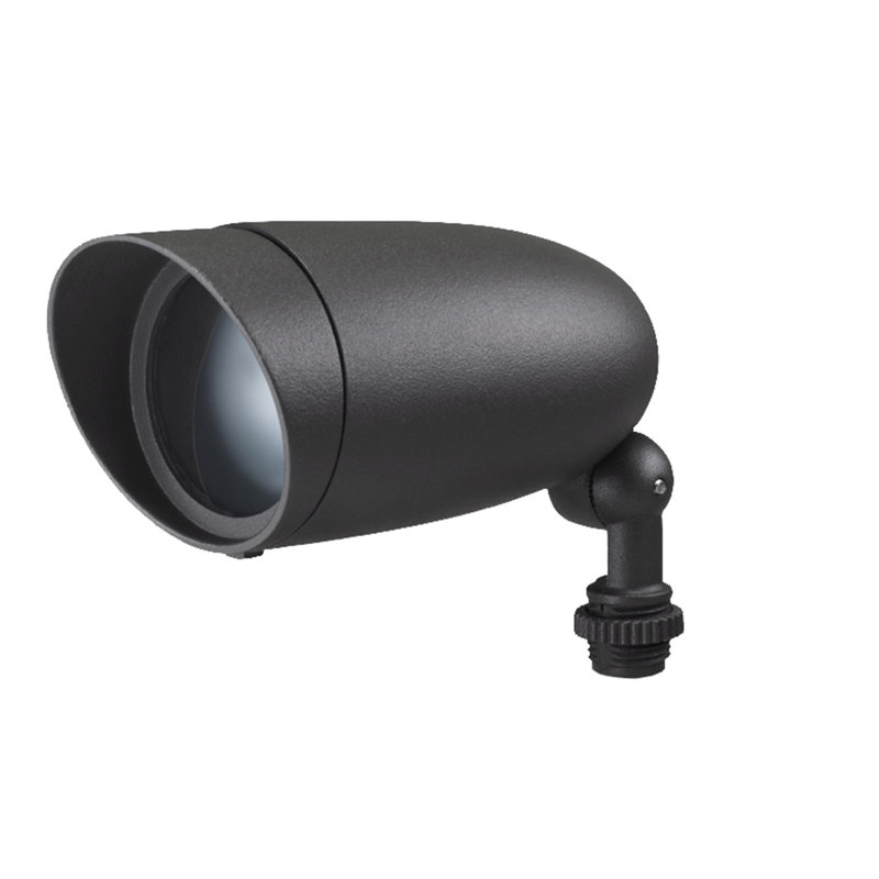 Projecteur de paysage à DEL intégré en métal 60 degrés Nuvo, Gris foncé, H 4 po x l 2,88 po x P 6,25 po, 9 W