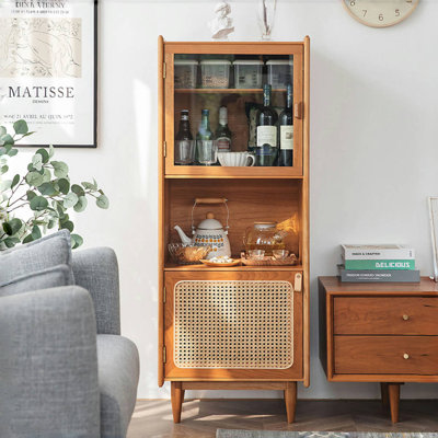 Vitrine moderne simple en bois massif
