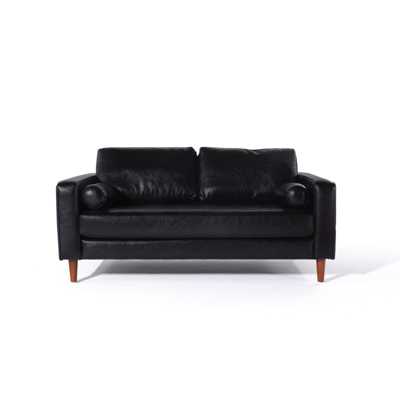 Causeuse en cuir Cosmic Bastimentos, Cuir véritable noir