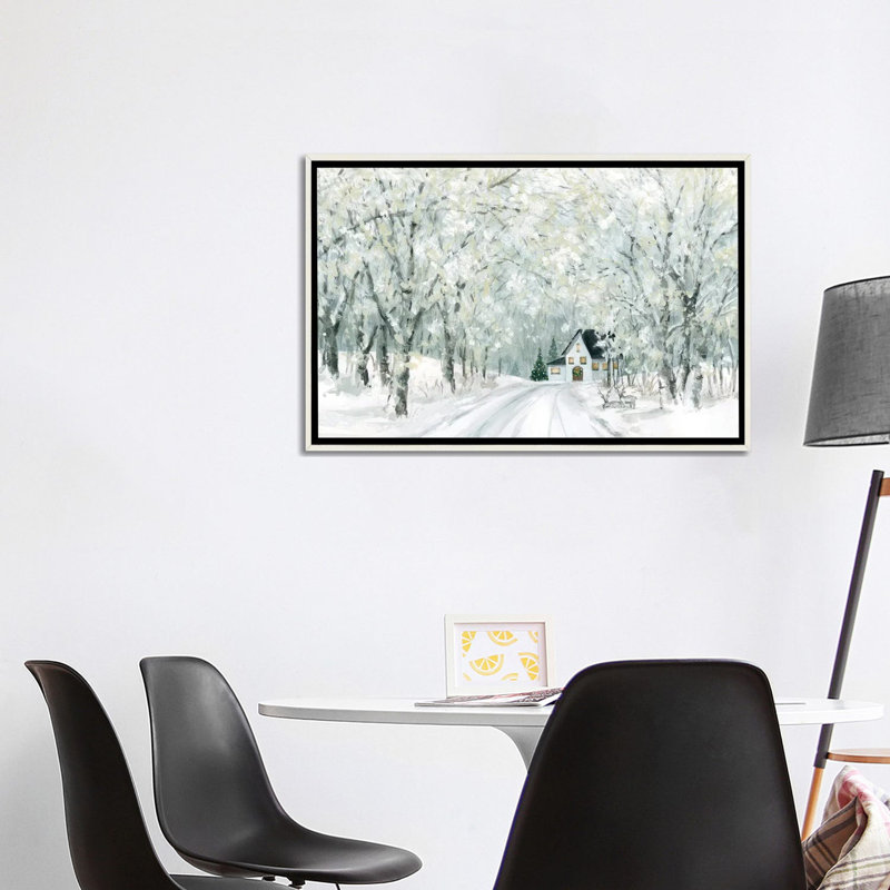 Christmas Lane, Encadrement blanc vieilli, H 26 po x l 40 po x P 1,5 po