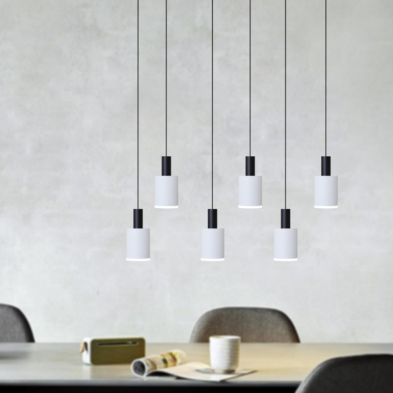 Essoura 6 - Light Cluster Pendant, Black/White