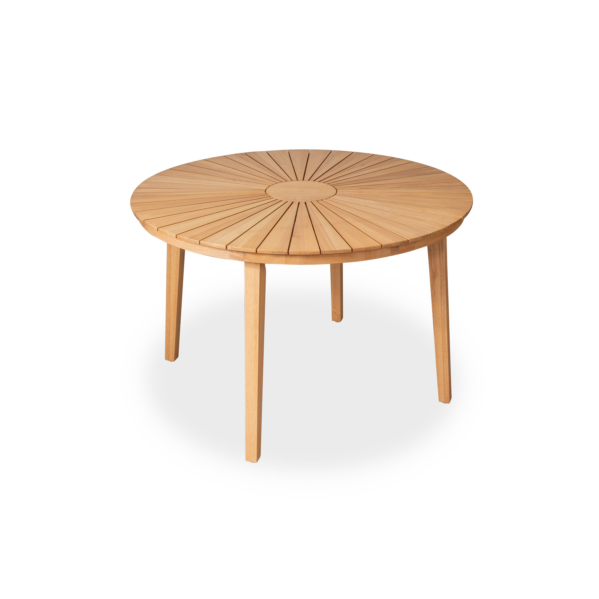 Dani Solid Wood Round Patio Dining Table