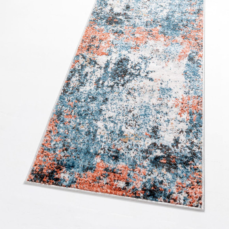 Abstract Indoor Rug, Runner 2'7" x 10'