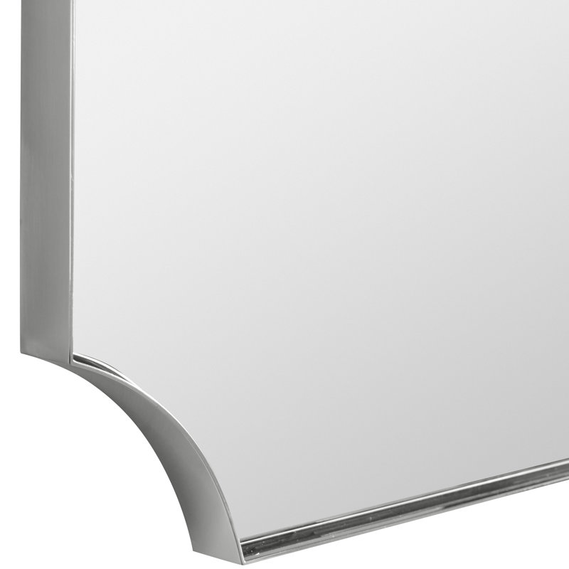 Letellier Metal Wall Mirror, 40.25” H x 22.25” W, Nickel