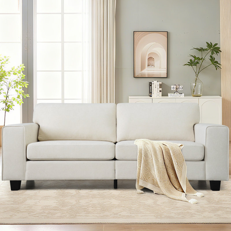 Lesley Upholstered Sofa, Ivory
