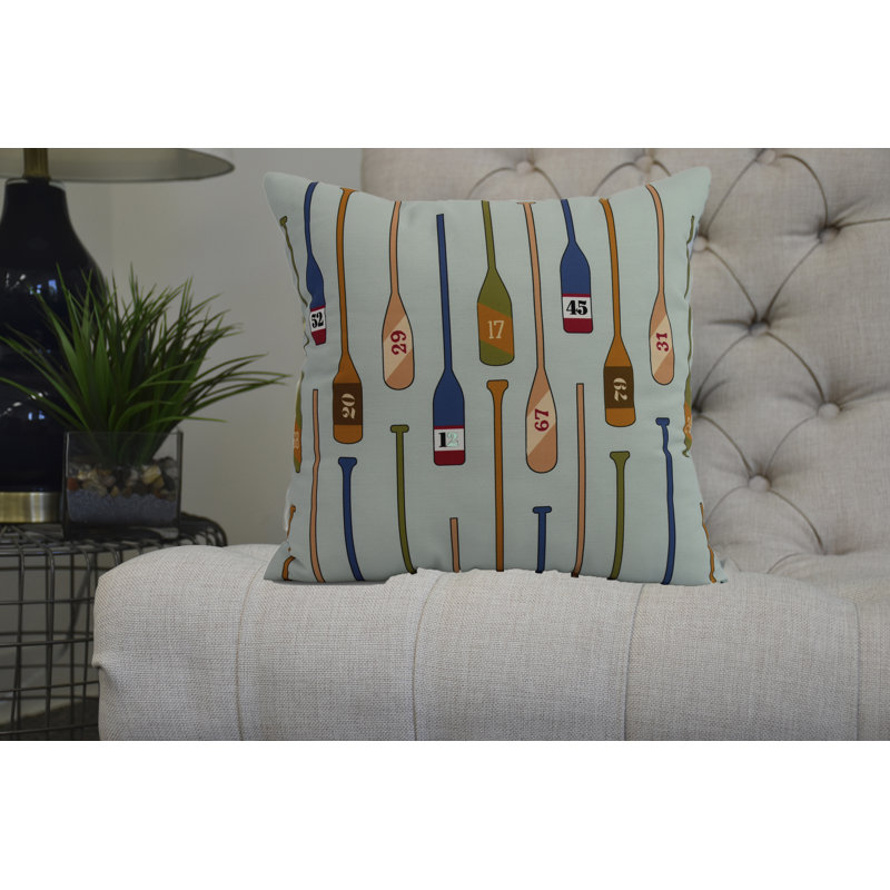 Housse et insert de coussin carré Nantucket, Aigue-marine, 20 po x 20 po