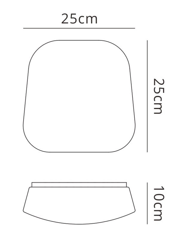 Cornelius Acrylic LED Flush Mount, 10cm H x 25cm W x 25cm D