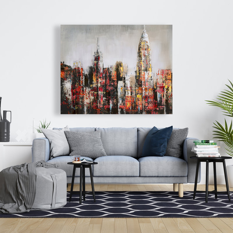 Paint Splash City - Toile de salon pour la décoration intérieure