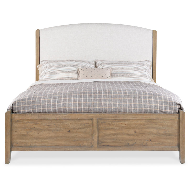 Vineyard Row Upholstered Panel Bed, Queen