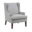 Chaise d'appoint en contreplaqué, revêtement gris, housse de coussin amovible, chaise d'une profondeur de 29 po avec siège en mousse, housse avec fermeture à glissière-699281148