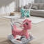 Cheval à bascule pour tout-petits, jouets d'équitation à vélo avec poignée, dossier et planche d'équilibre pour bébé fille et garçon, licorne rose